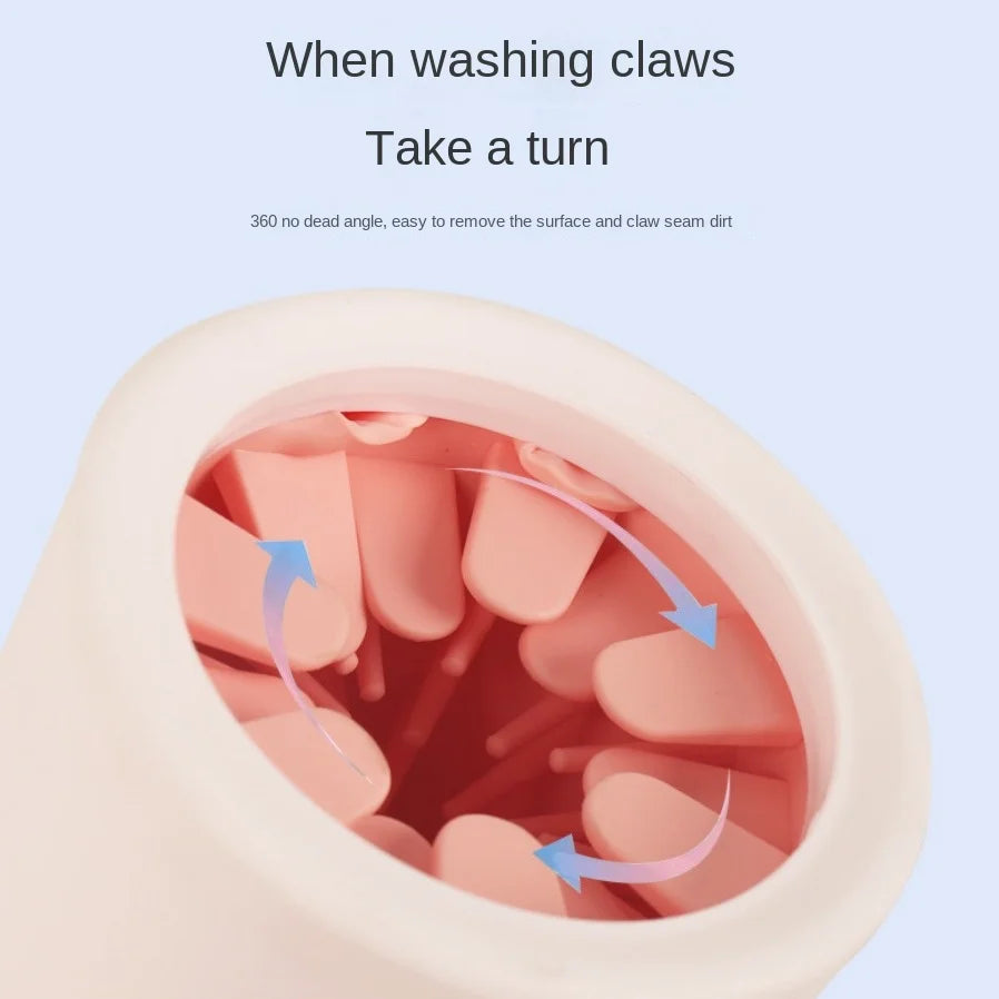Silicone Pet Paw Cleaning Cup - Manual Washer for Cats and Dogs