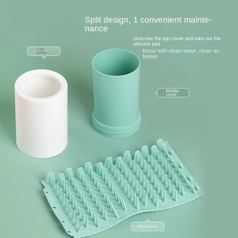 Silicone Pet Paw Cleaning Cup - Manual Washer for Cats and Dogs