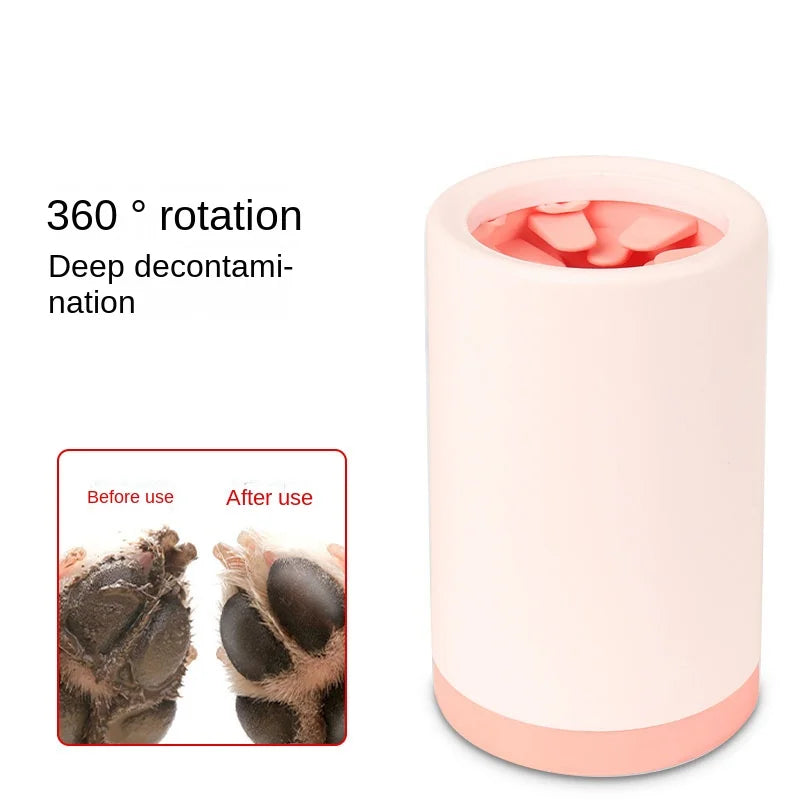 Silicone Pet Paw Cleaning Cup - Manual Washer for Cats and Dogs