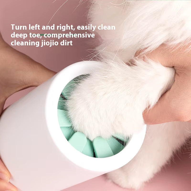 Silicone Pet Paw Cleaning Cup - Manual Washer for Cats and Dogs
