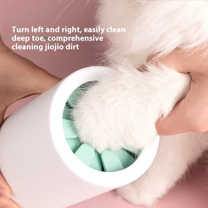 Silicone Pet Paw Cleaning Cup - Manual Washer for Cats and Dogs